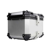 LGP Top Box 55L Premium Silver Plane With Free Back Rest Pad